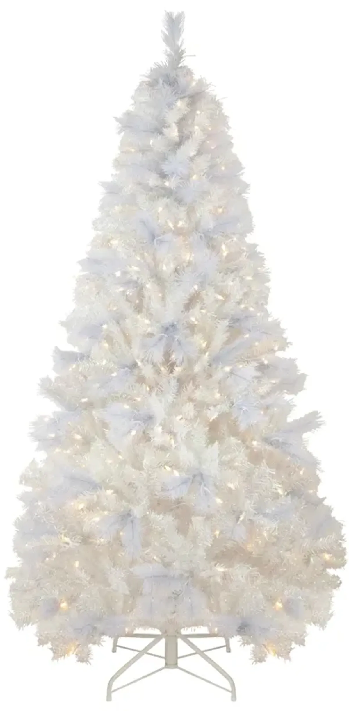 7.5' Pre-Lit Seneca White Spruce Artificial Christmas Tree  Dual Function LED Lights