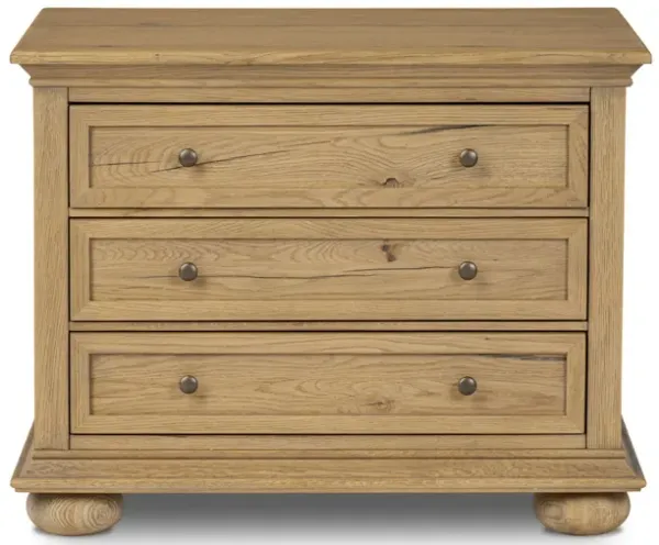 Geoffrey Worn Oak Nightstand