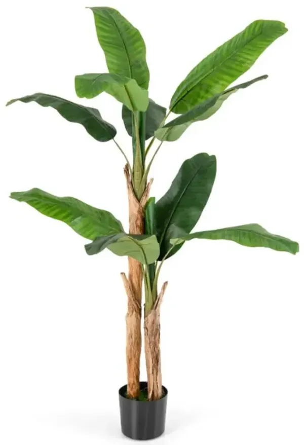 Hivvago 5.5/6.5 Feet Tall Artificial Banana Tree with 10/27 Large Leaves