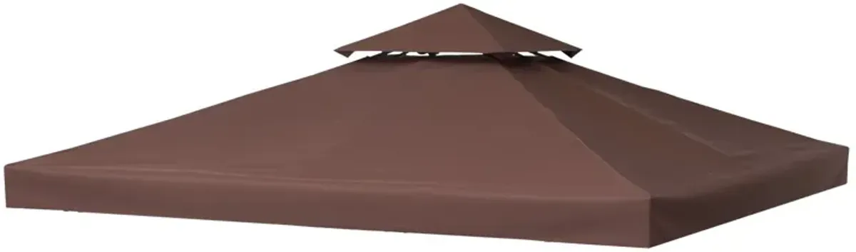 Coffee Gazebo Cover: 10'x10' Replacement 2-Tier Canopy Top