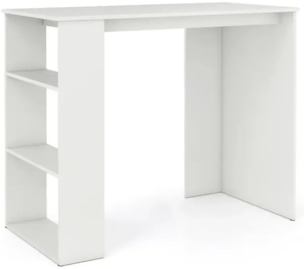 Compact Computer Desk with Built-In Bookshelf, Ideal for Small Spaces and Apartments