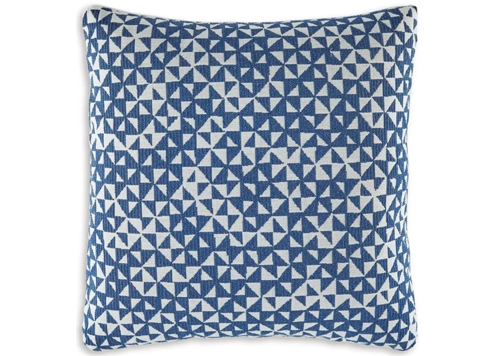 Coel 18 Inch Accent Pillow Set of 4, Indoor Outdoor Woven Geometric, Blue -