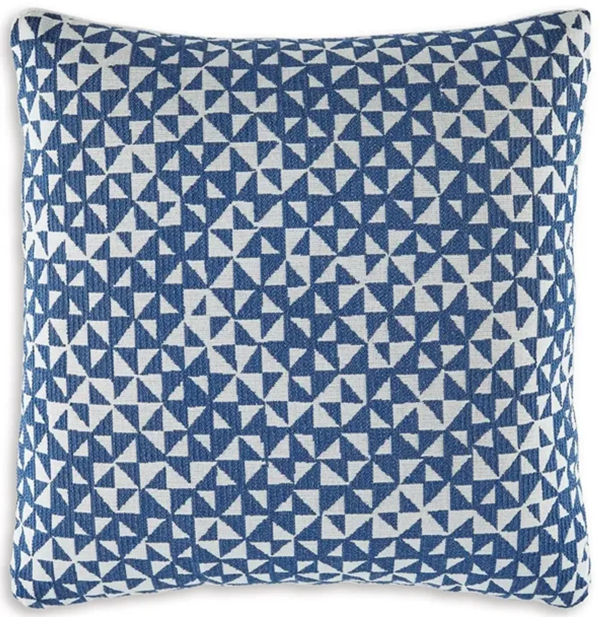 Coel 18 Inch Accent Pillow Set of 4, Indoor Outdoor Woven Geometric, Blue -