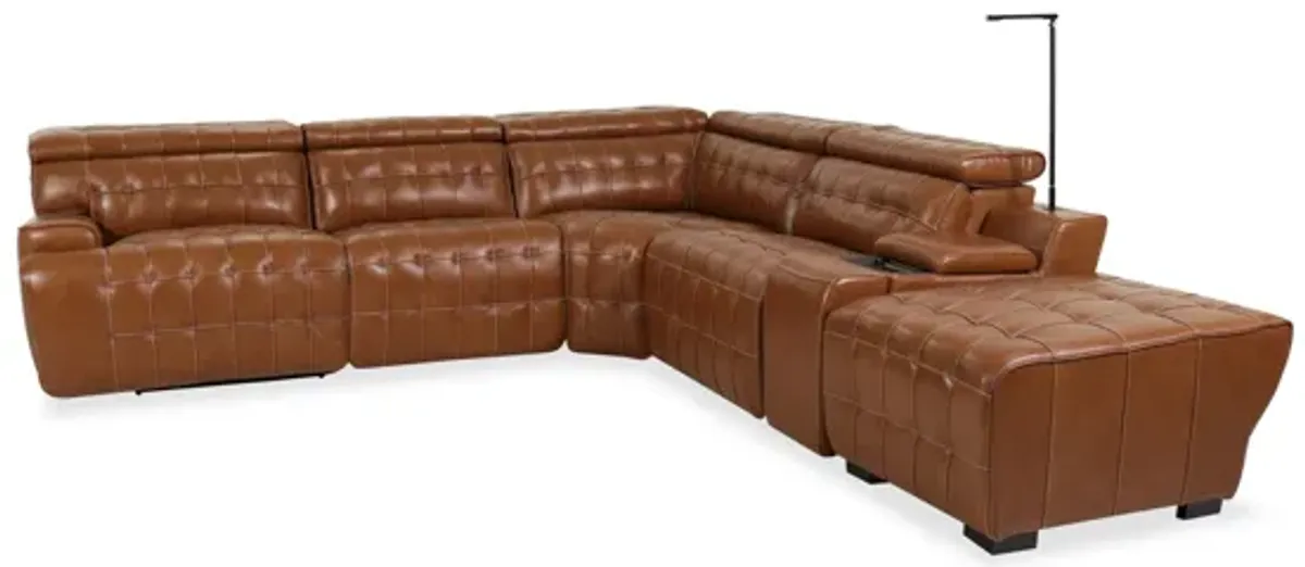 Softee Brown Zero Gravity 6-Piece Sectional