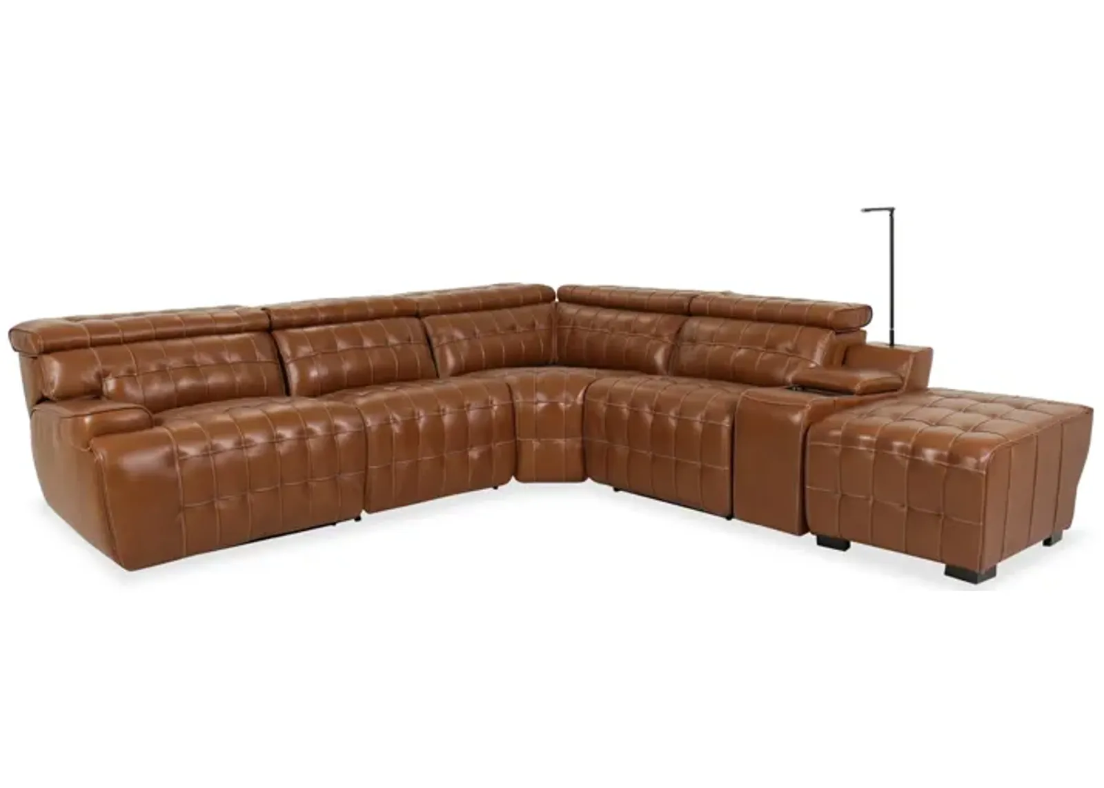 Softee Brown Zero Gravity 6-Piece Sectional