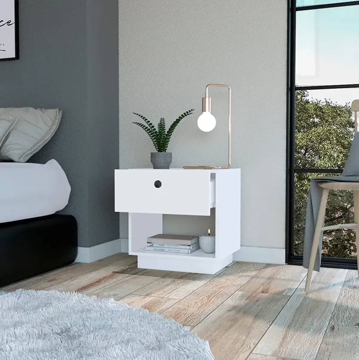 Nightstand Viliigili , Bedroom, White