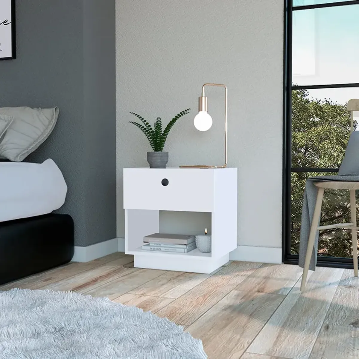 Nightstand Viliigili , Bedroom, White