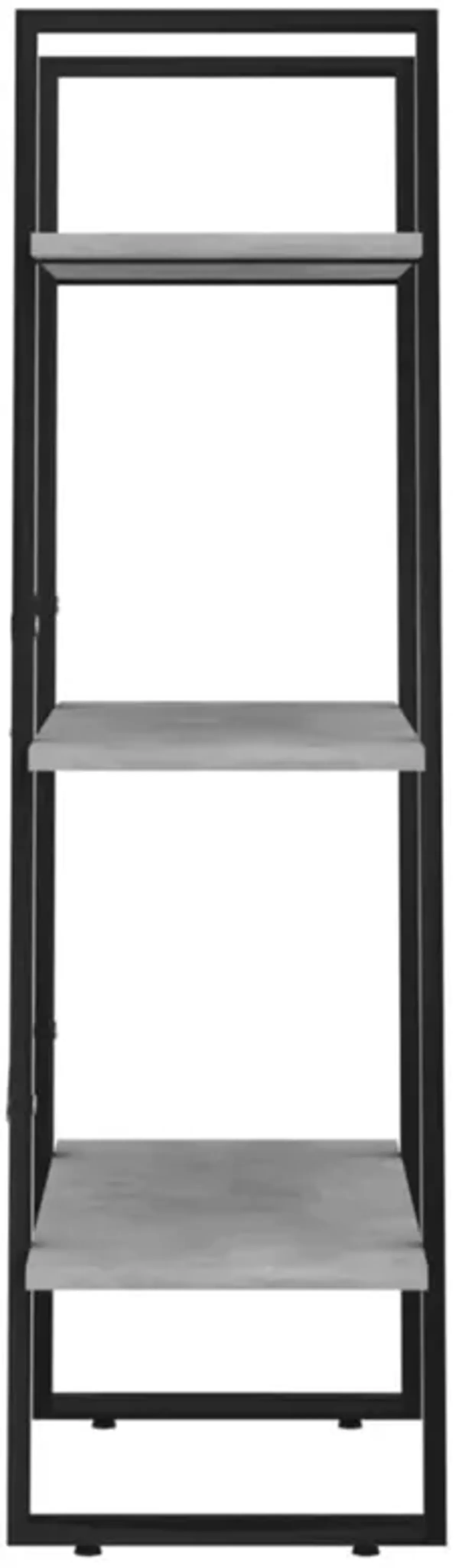 vidaXL Engineered Wood Storage Shelf, Freestanding Scandinavian Style Metal Shelves, Concrete Gray, Size: 23.6"x11.8"x41.3"