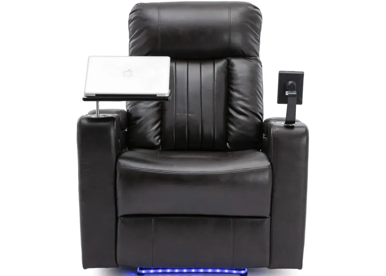 Merax Power Recliner with Storage Arms Swivel Chair