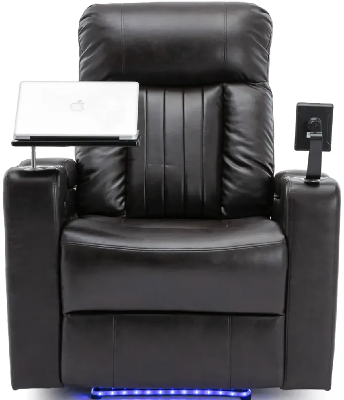 Merax Power Recliner with Storage Arms Swivel Chair