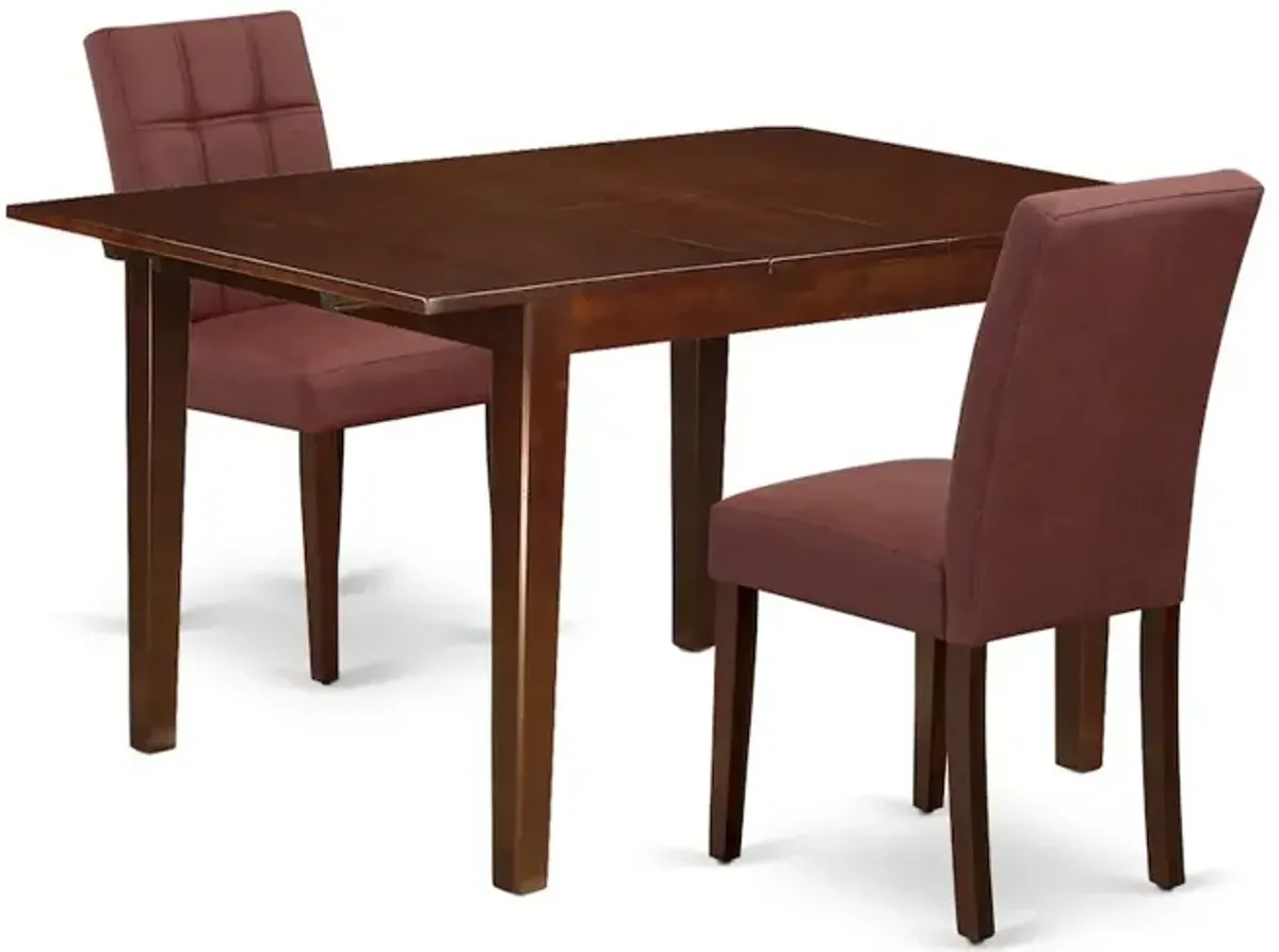 3 Piece Mid Century Dining Set consists A Wooden Table