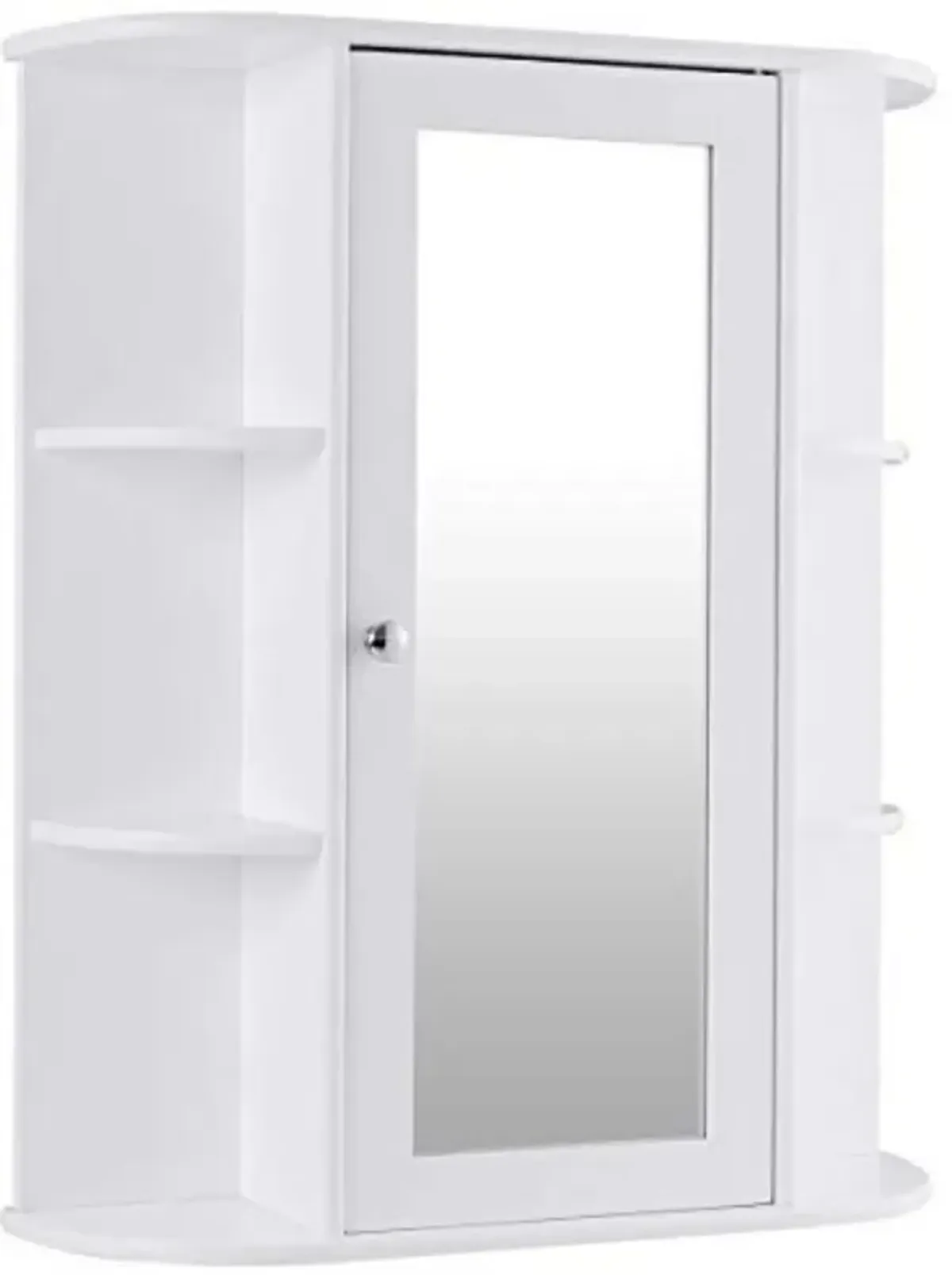 Hivvago White Bathroom Wall Mounted Medicine Cabinet with Storage Shelves