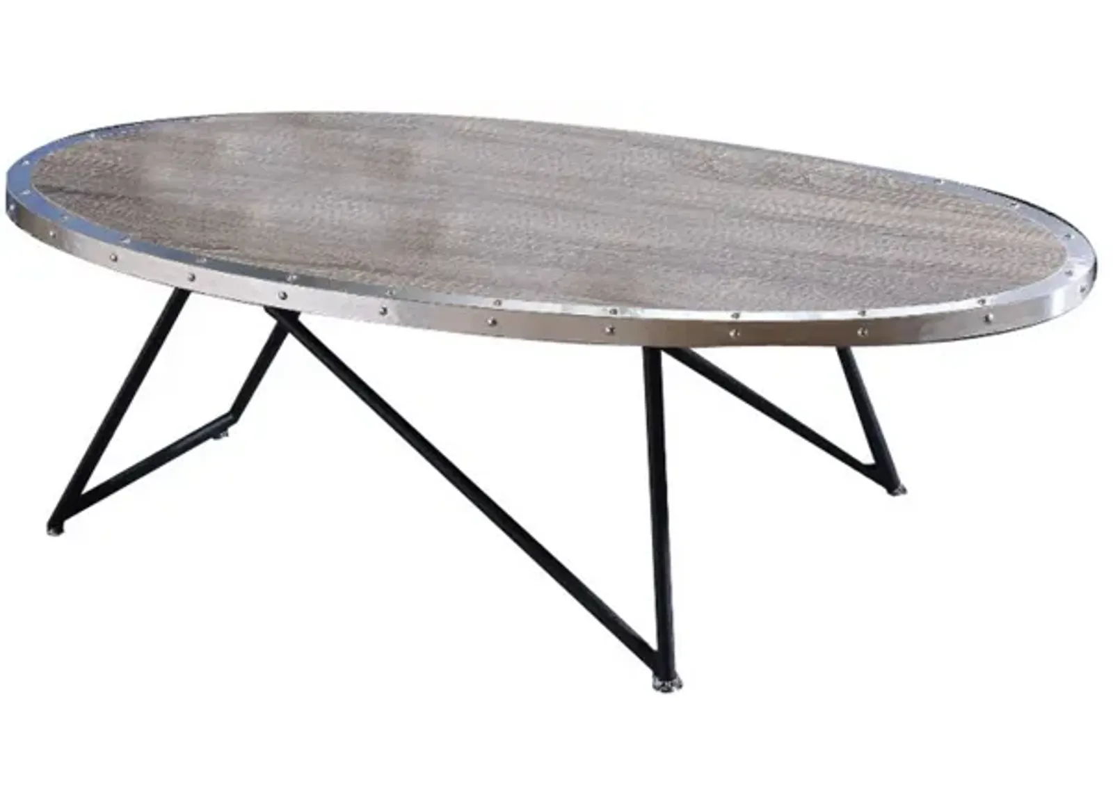 Vintage Coffee Table, Weathered Gray Oak-Benzara