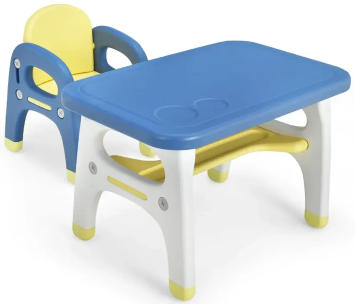 Hivvago Kids Activity Table and Chair Set with Montessori Toys for Preschool and Kindergarten