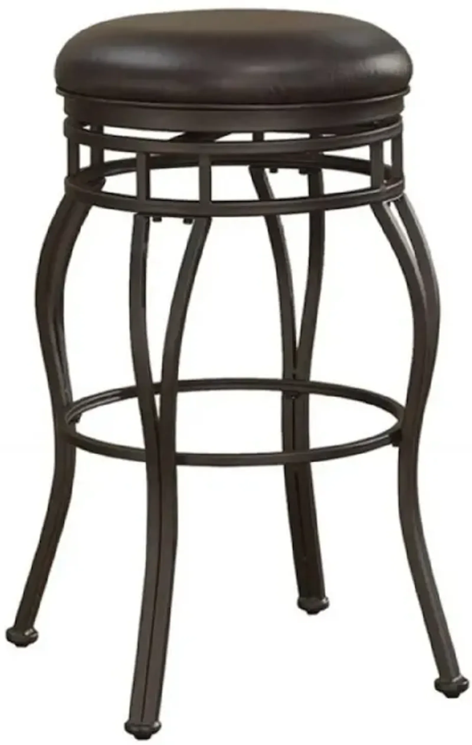 Sienna 34" Backless Metal Swivel Stool - Russet Brown