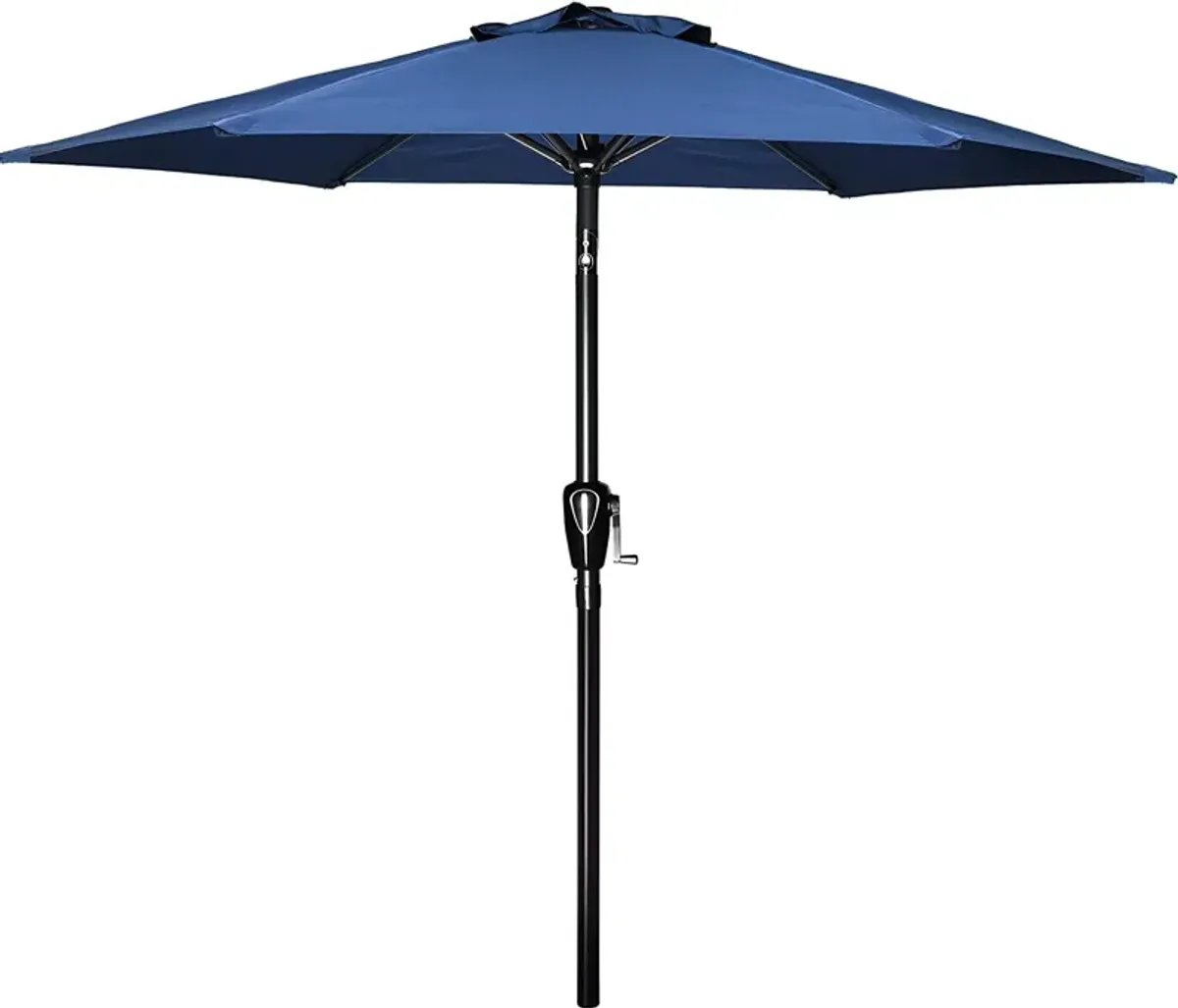 Blue 7.5' Patio Umbrella with Tilt/Crank