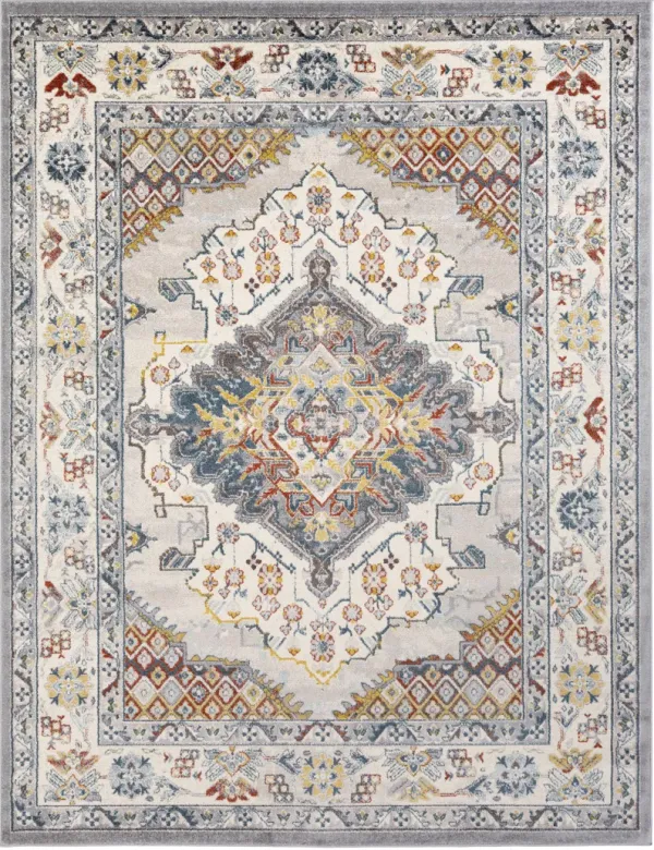 Ankara AKR-2300 6'7' Round Gray Rug