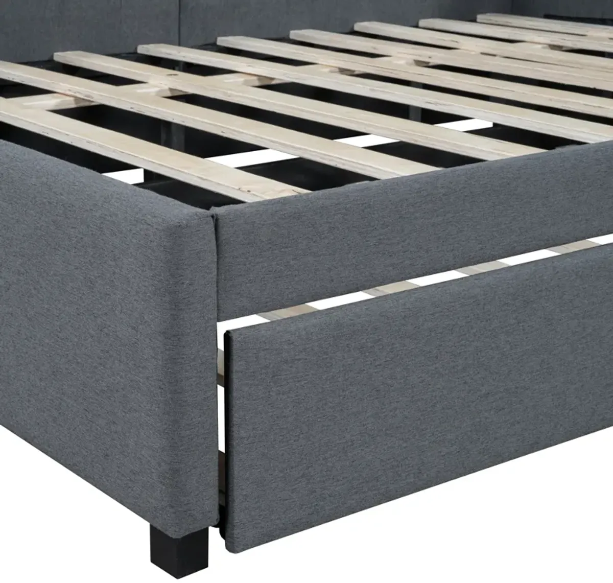 Merax Upholstered Daybed Bed Frame with Trundle