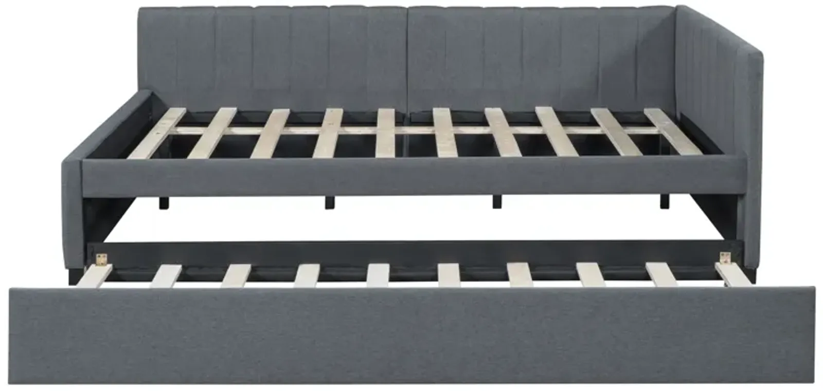 Merax Upholstered Daybed Bed Frame with Trundle