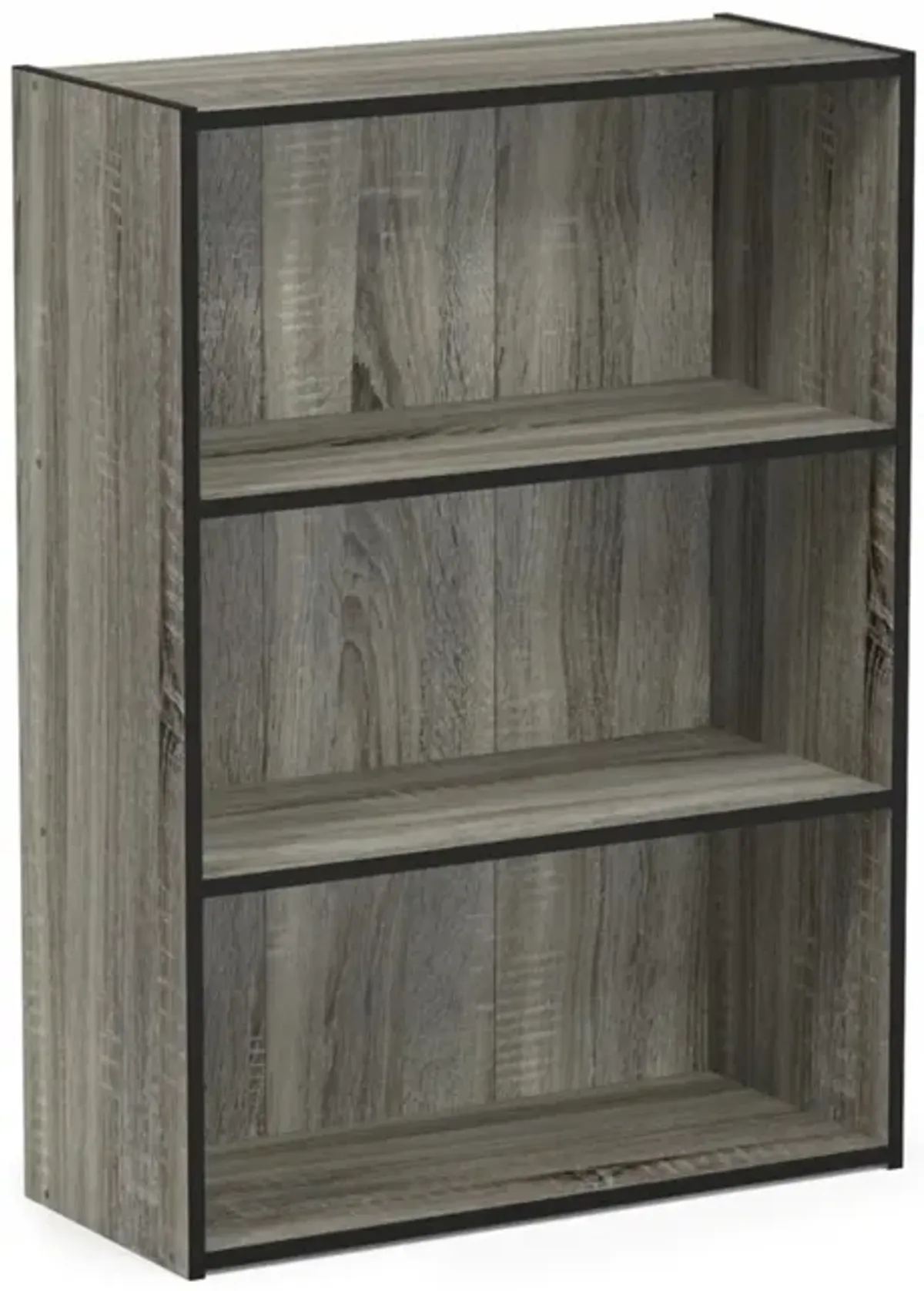 Furinno Pasir 3-Tier Open Shelf Bookcase, French Oak Grey