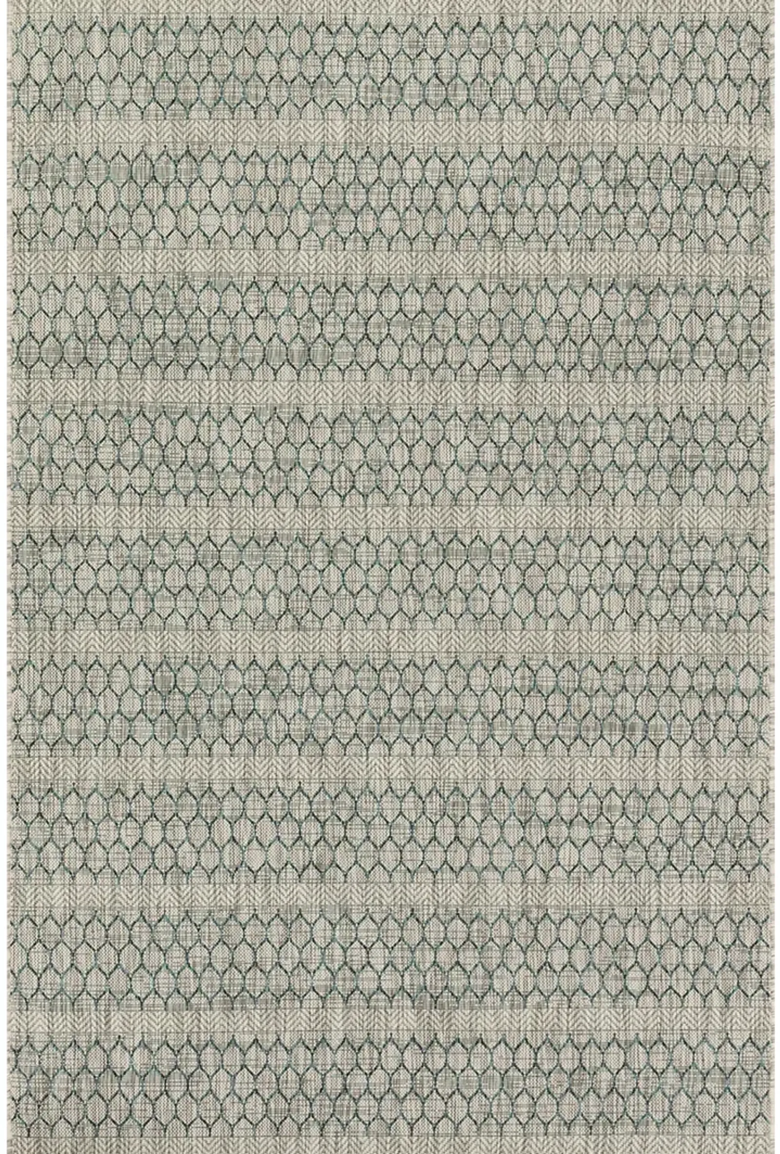 Isle IE01 Grey/Teal 5'3" x 7'7" Rug