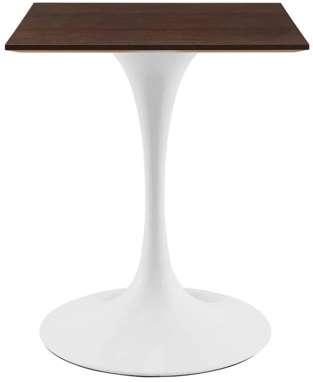 Modway - Lippa 24" Square Dining Table White Cherry Walnut