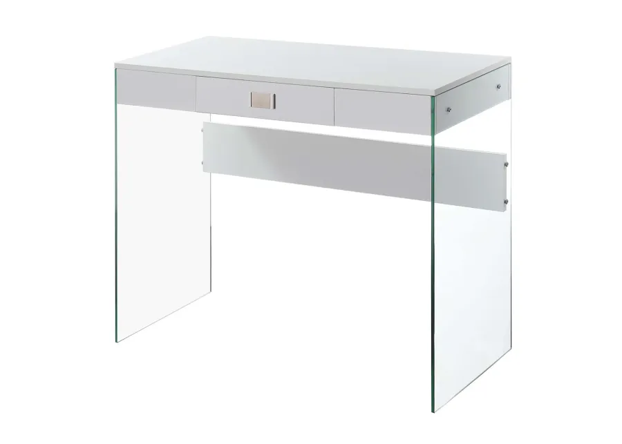 Convenience Concepts SoHo 1 Drawer Glass 36 inch Desk