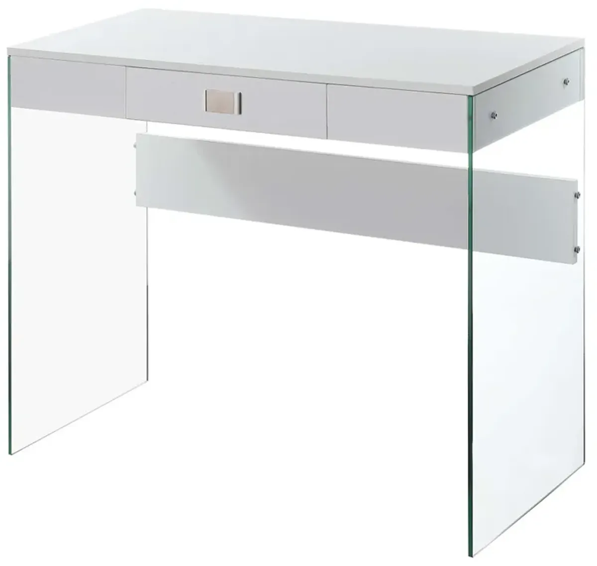 Convenience Concepts SoHo 1 Drawer Glass 36 inch Desk