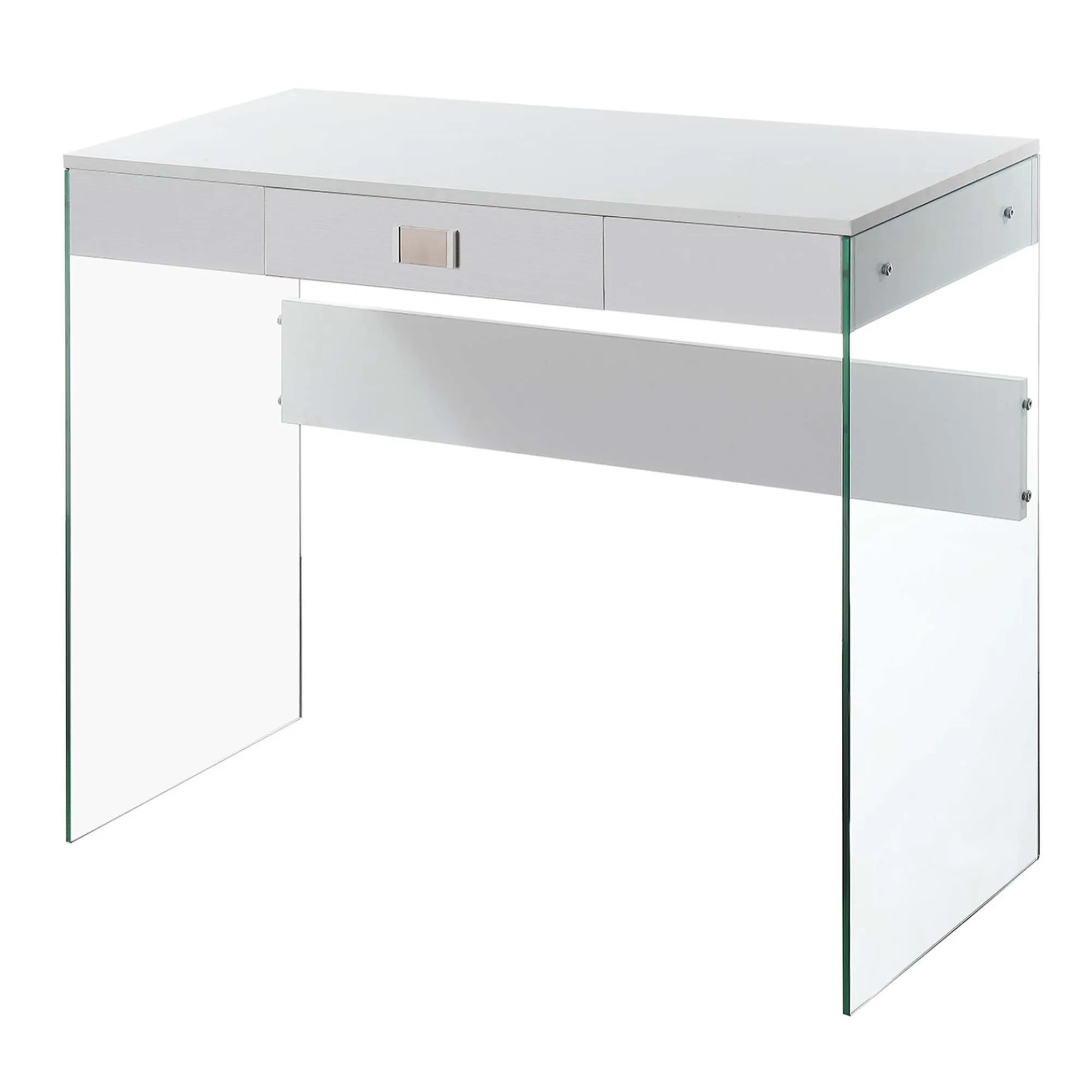 Convenience Concepts SoHo 1 Drawer Glass 36 inch Desk