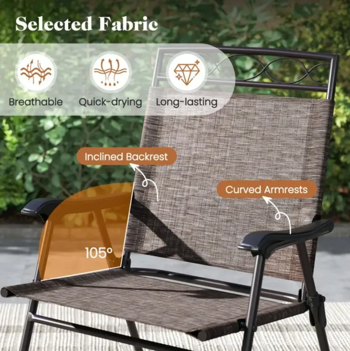 Hivvago 3 Pieces Outdoor Bistro Dining Furniture Set with Umbrella Hole