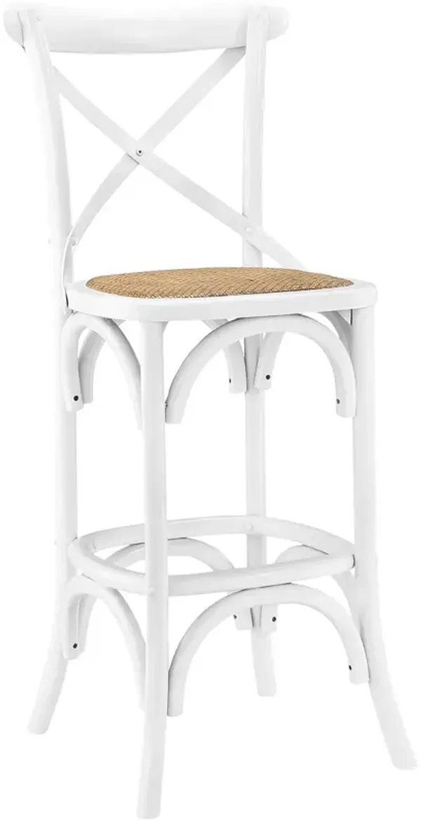 Modway Gear Bar Stool in White