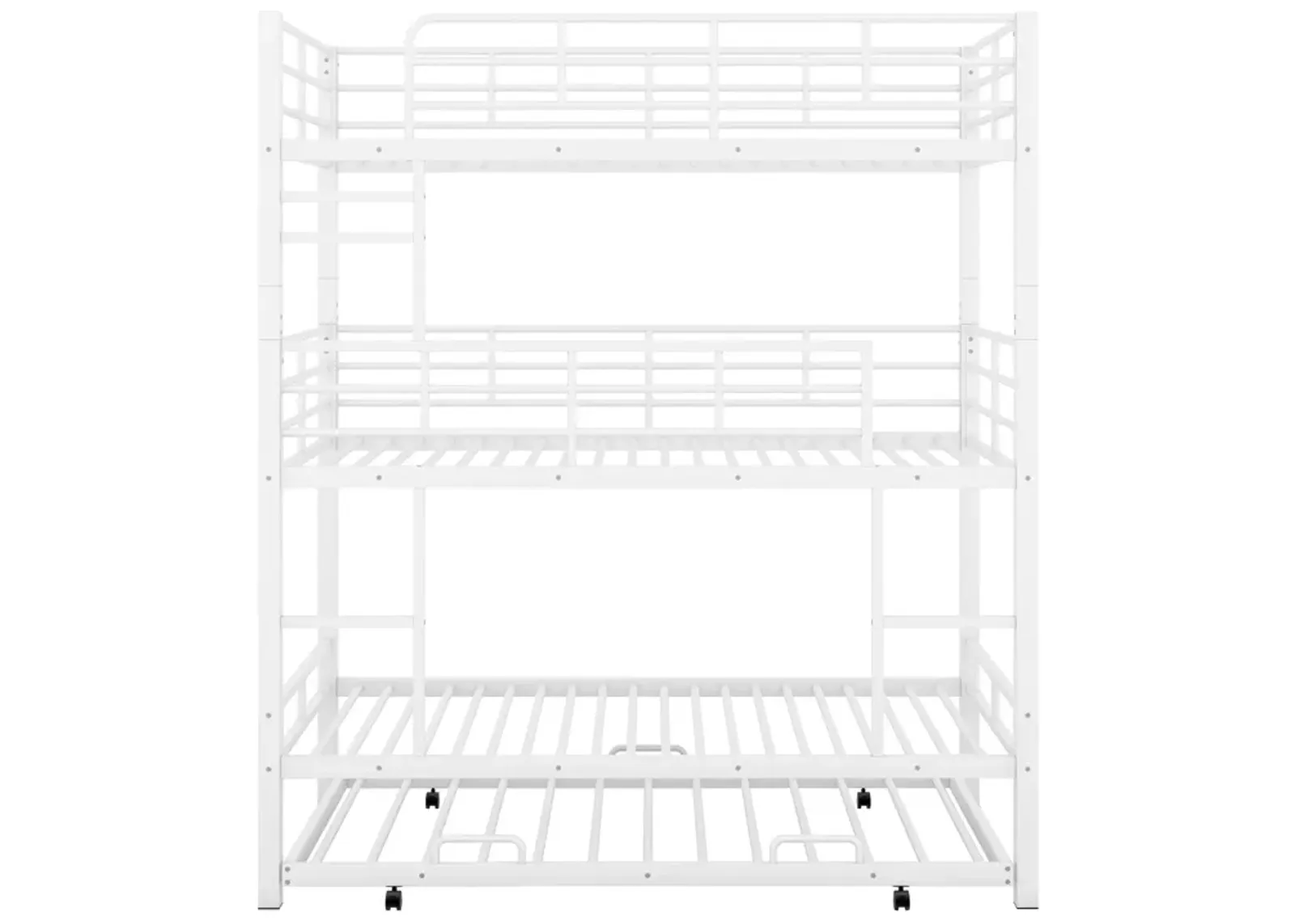 Merax Metal Triple Bunk Bed With Trundle