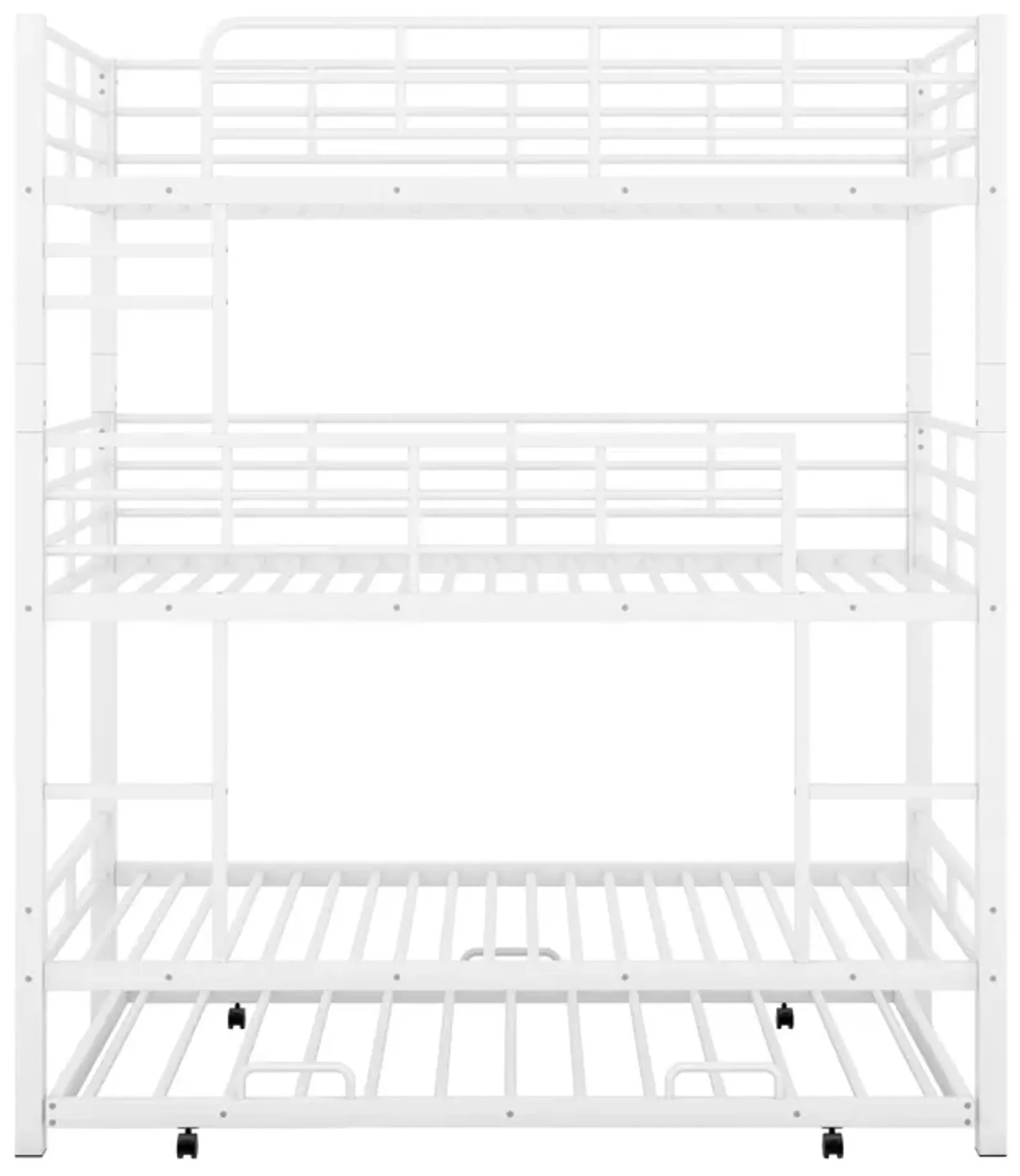 Merax Metal Triple Bunk Bed With Trundle