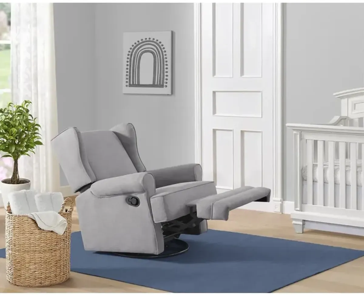 Oxford Baby Teegan Swivel Rocker / Recliner Gray