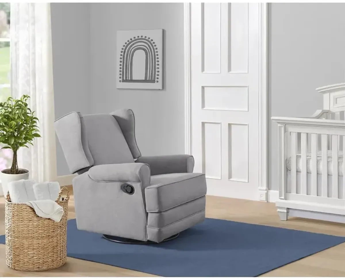 Oxford Baby Teegan Swivel Rocker / Recliner Gray