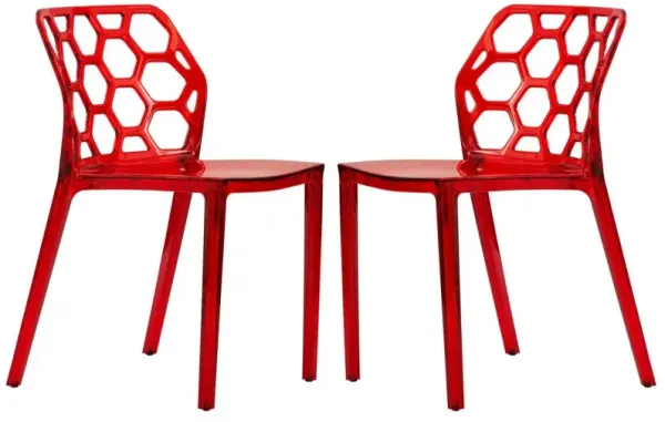 LeisureMod Modern Dynamic Dining Chair, Set of 2