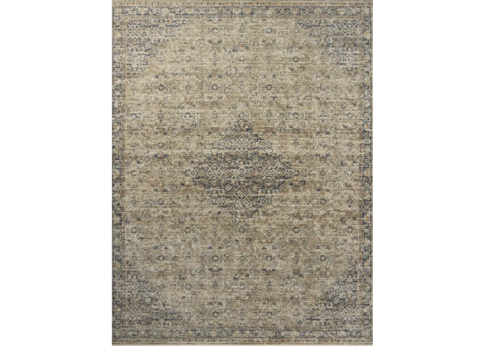 Heritage HER-08 Sage / Navy 2''5" x 10' Rug by Patent Pending