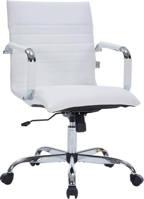 LeisureMod Harris Modern Adjustable Swivel Leather Task Office Chair with Tilt and Ergonomic Design