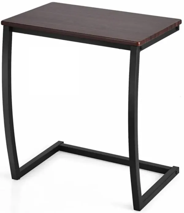 Hivvago Steel Frame C-shaped Sofa Side End Table