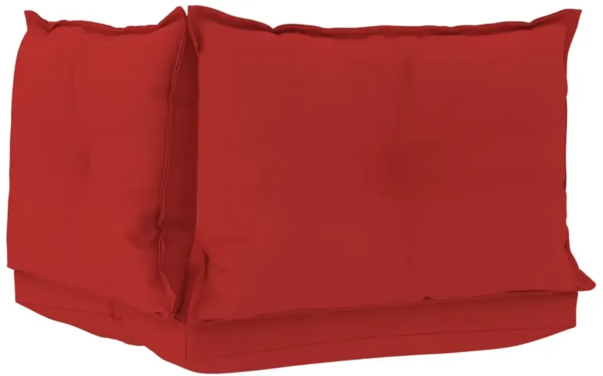 vidaXL Pallet Sofa Cushions 3 pcs Red Fabric