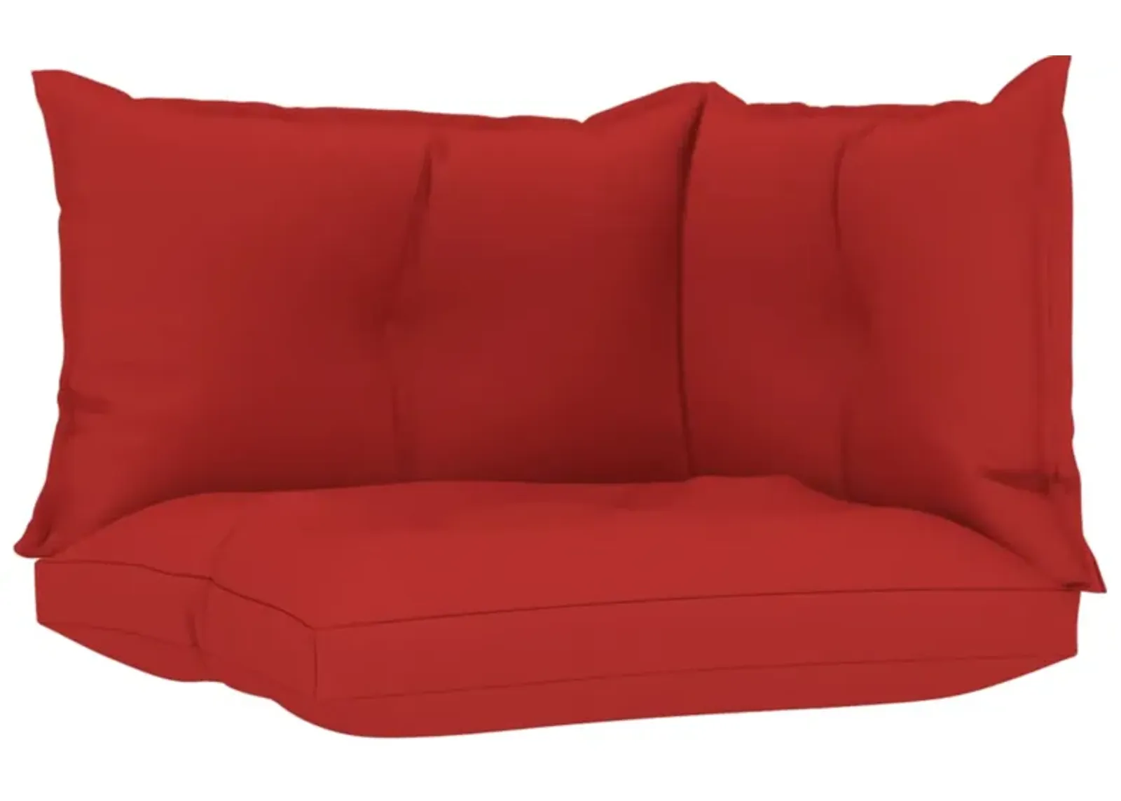 vidaXL Pallet Sofa Cushions 3 pcs Red Fabric