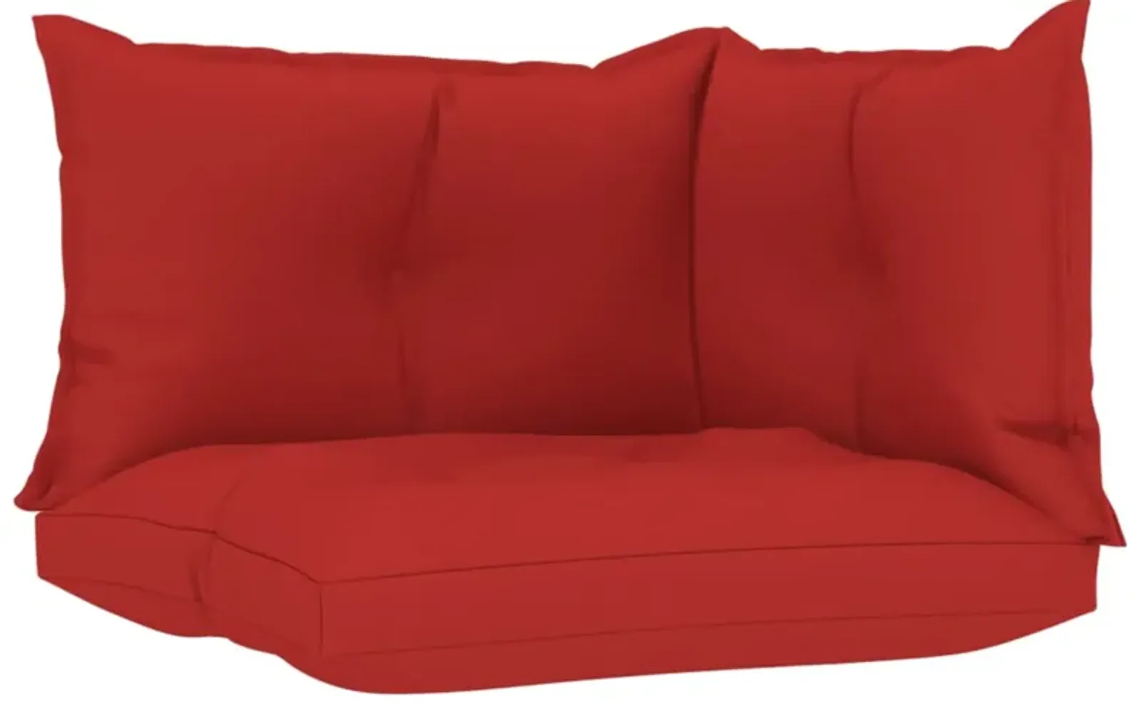 vidaXL Pallet Sofa Cushions 3 pcs Red Fabric