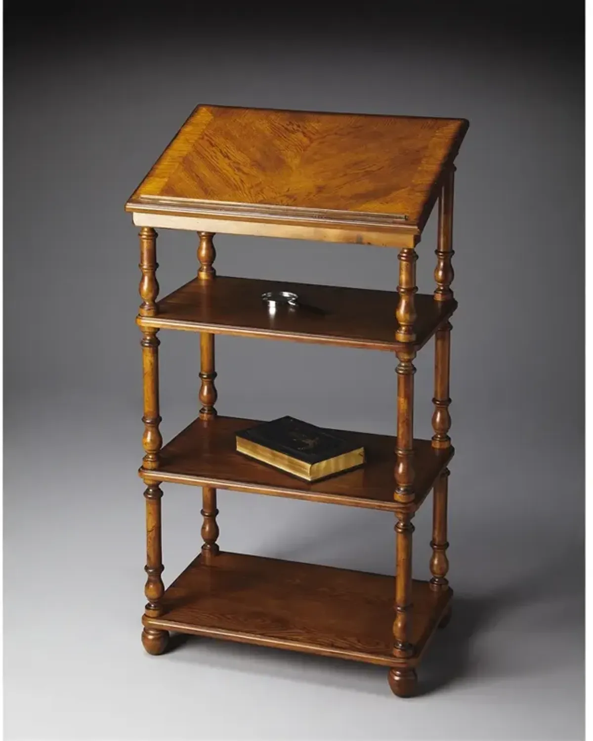 Vintage Oak Library Stand, Belen Kox