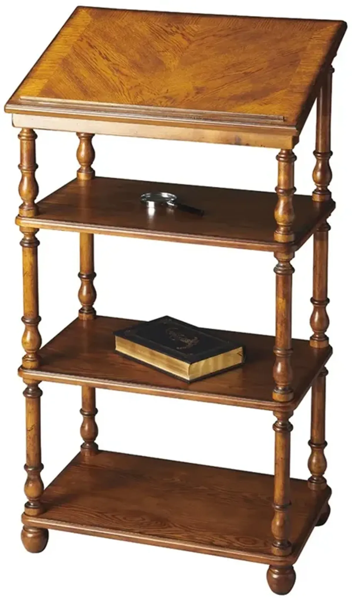 Vintage Oak Library Stand, Belen Kox