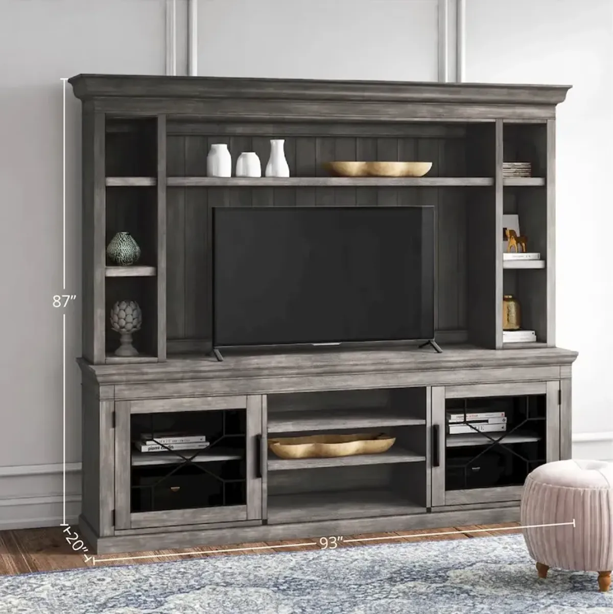 Parker House Furniture Parker House Sundance - Smokey Grey 92 In. Console with Hutch