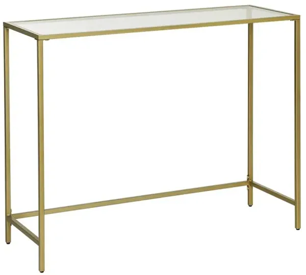 Hivvago Golden Modern Style Glass Sofa Table