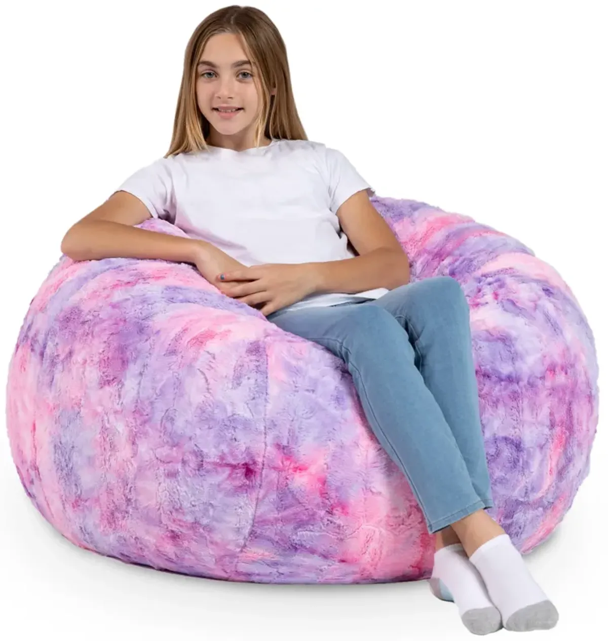 Jaxx Saxx 3 Foot Bean Bag Chair - Faux Fur