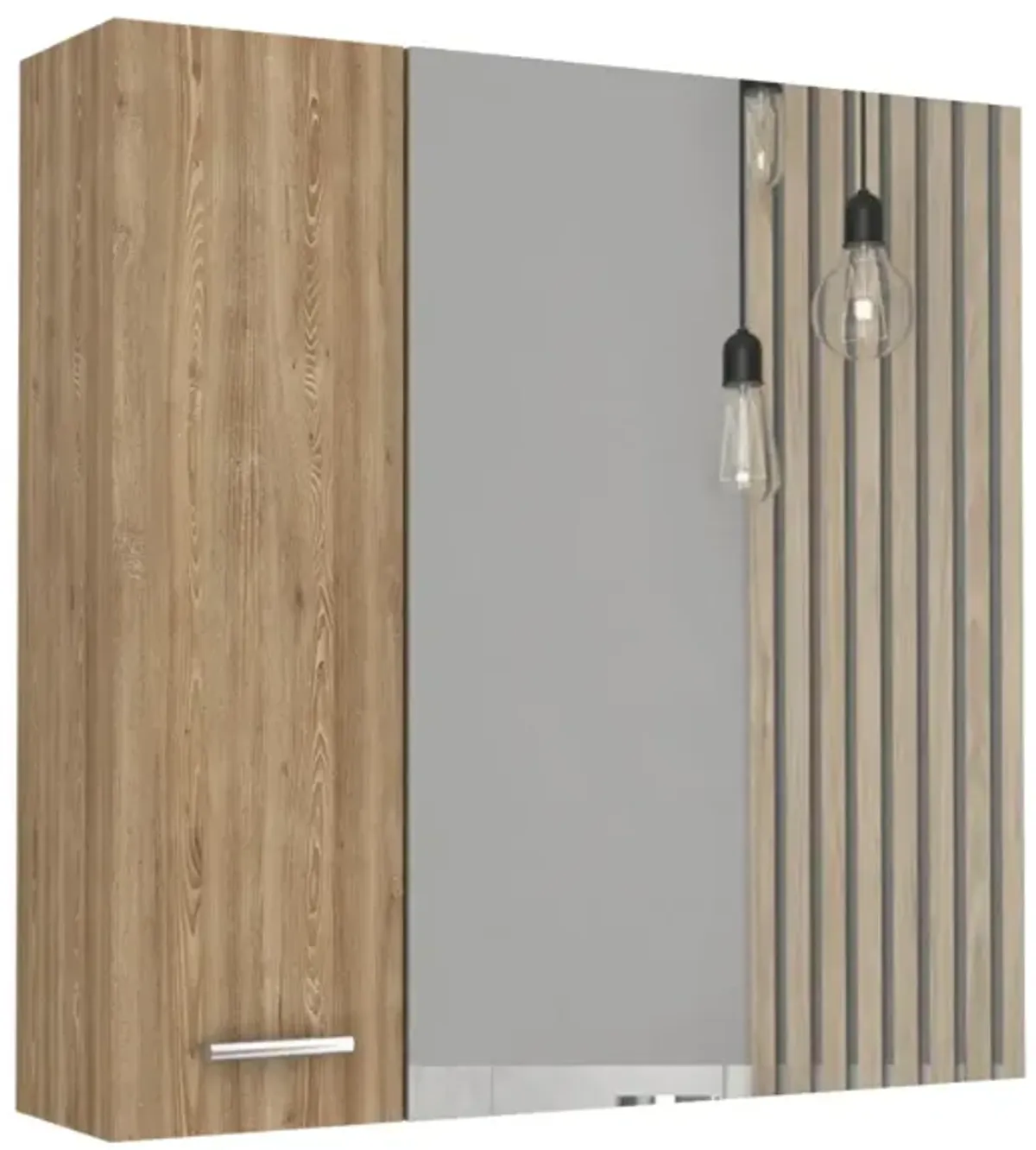 Streamdale Sines Medicine Cabinet, Four Internal Shelves, Single Door - Pine