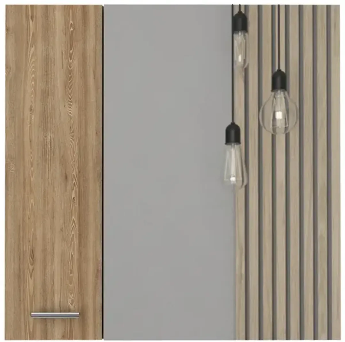 Streamdale Sines Medicine Cabinet, Four Internal Shelves, Single Door - Pine