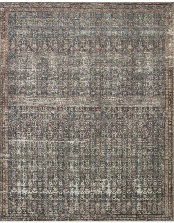 Billie BIL02 Ocean/Brick 3'6" x 5'6" Rug